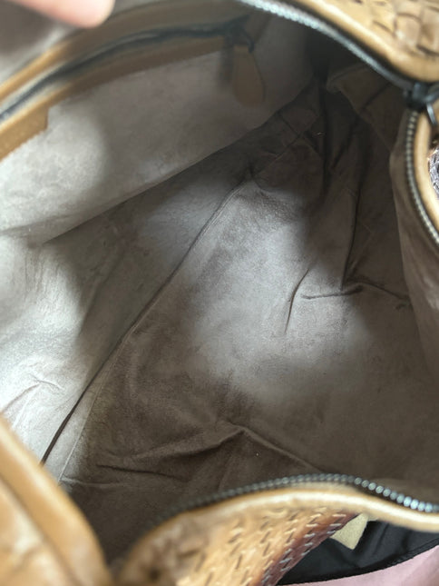 Bottega Veneta Belly Hobo Intreccio Leather Two-tone Brown Large 50cm