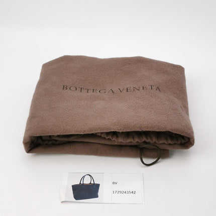 Bottega Veneta Cabat Tote Small/Medium Intreccio Blue Green Leather and Suede Lining 32cm