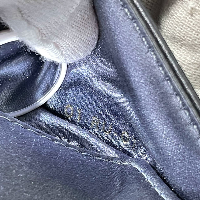 Sold Dior Saddle Mini Silk Blue with Crystal Embedded Buckles