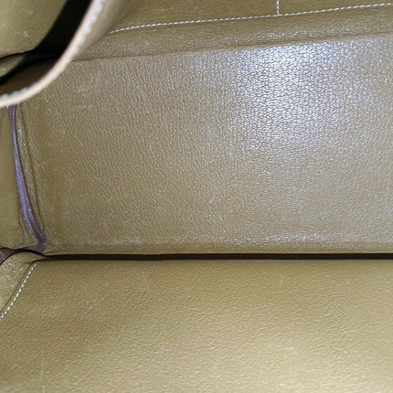 Hermes Kelly 32 Retourne Biscuit Brown Clemence Leather Gold Hardware Double Ring