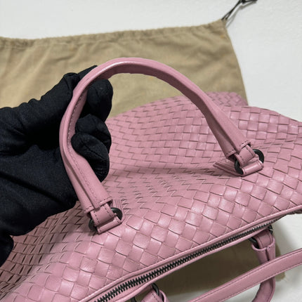 Sold Bottega Veneta Medium Convertible Tote Bag Hobo Cherry Pink Leather Two-way Carry 40cm