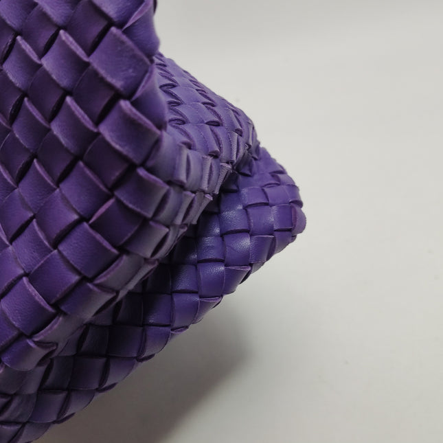 Bottega Veneta Cabat Large Intreccio Leather Tote Bag Purple with Pouch 40cm