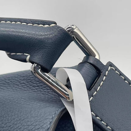 Loewe Puzzle Small Navy Grained Calfskin Leather Bag