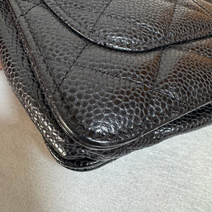 Chanel Wallet on Chain Classic Flap 2014 Black Caviar Leather Gold Hardware