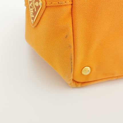 Sold Prada Canape Canvas Tote Orange Handbag