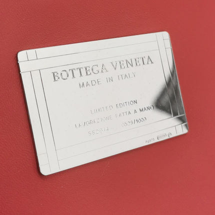 Bottega Veneta Cabat Large Intreccio Leather Tote Bag Red 40cm