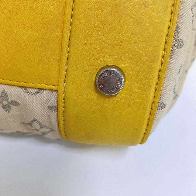 Louis Vuitton Neo Papillon Revelation GM Beige and Canvas Yellow Leather with Strap