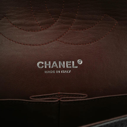 Chanel Classic Flap Jumbo Black Caviar Leather Double Flap Silver Hardware