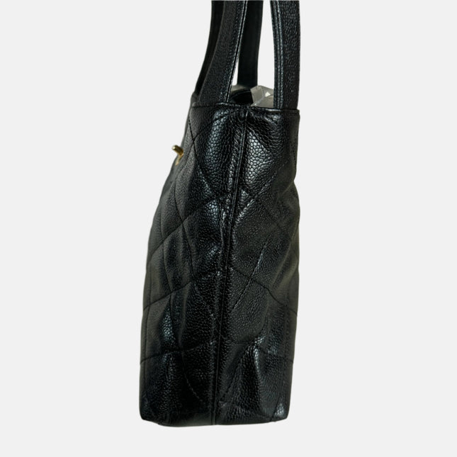 Chanel Kelly Top Handle Bag Black Caviar Leather, 2000-2002