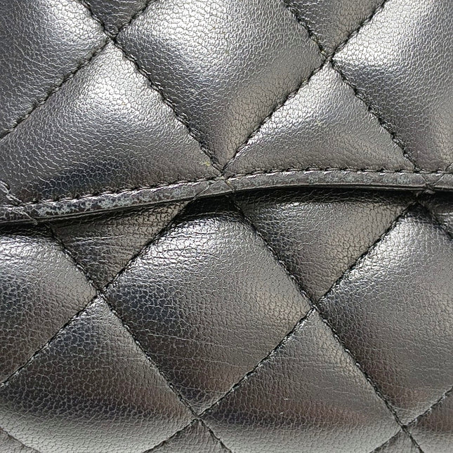 Chanel Classic Flap Mini Black Lambskin Silver Hardware