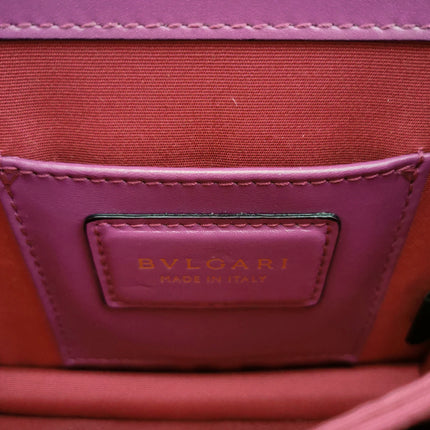 Bvlgari Serpenti Forever Small Leather Top Handle Crossbody Bag Pink