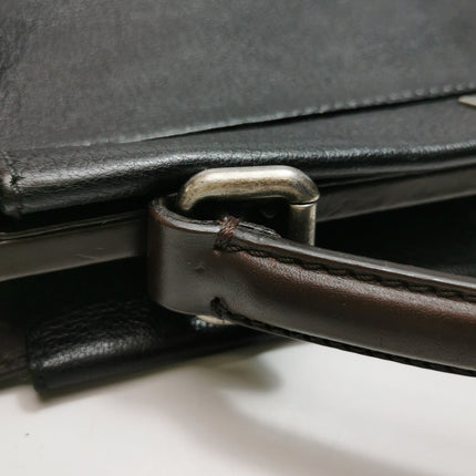 Fendi Peekaboo Large Black Calfskin Leather Glitter Beaded Zucca Interior