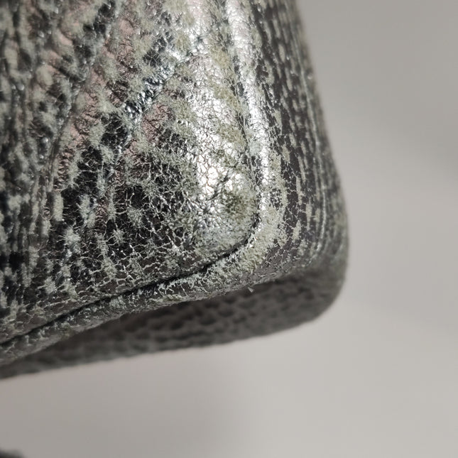 Chanel 2.55 Mini Chevron Stitching Silver Patterned Calfskin Leather Silver Hardware Flap Crossbody Bag