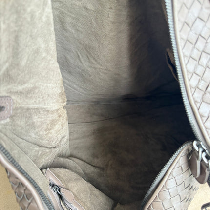 Bottega Veneta Maxi Convertible Tote Bag Hobo Grey Leather Two-way Carry 50cm