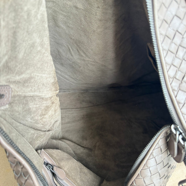 Bottega Veneta Maxi Convertible Tote Bag Hobo Grey Leather Two-way Carry 50cm