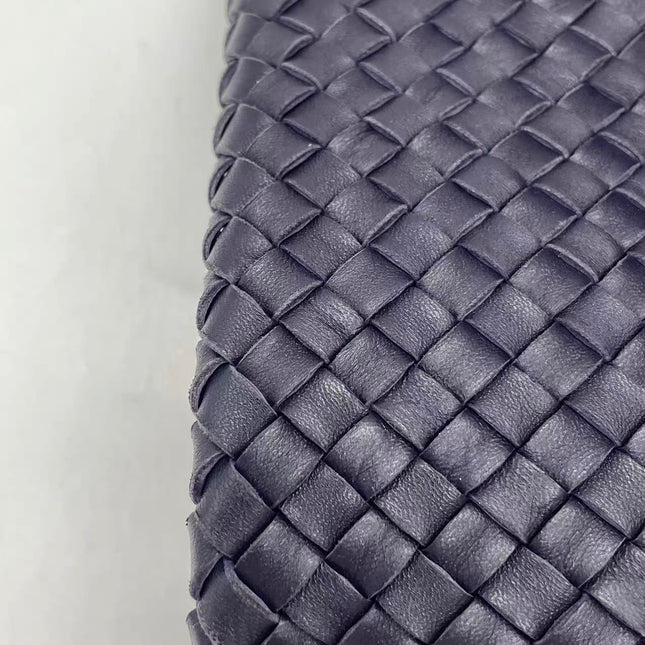 Bottega Veneta Cabat MM Intreccio Leather Tote Bag Navy 40cm