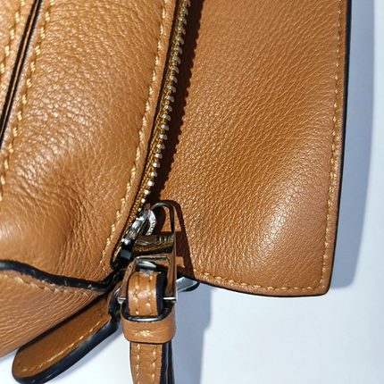 Loewe Puzzle Mini Caramel Tan Calfskin Leather Crossbody Bag