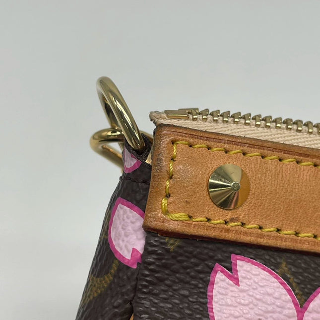 Louis Vuitton x Takashi Murakami Cherry Blossom on Brown Monogram Pochette Accessoire