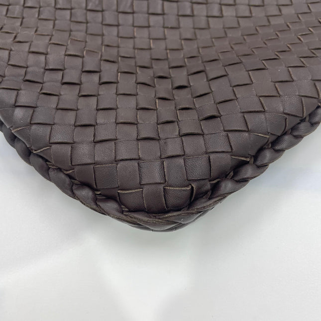 Bottega Veneta Veneta Hobo Maxi Dark Brown Lambskin Leather 52cm