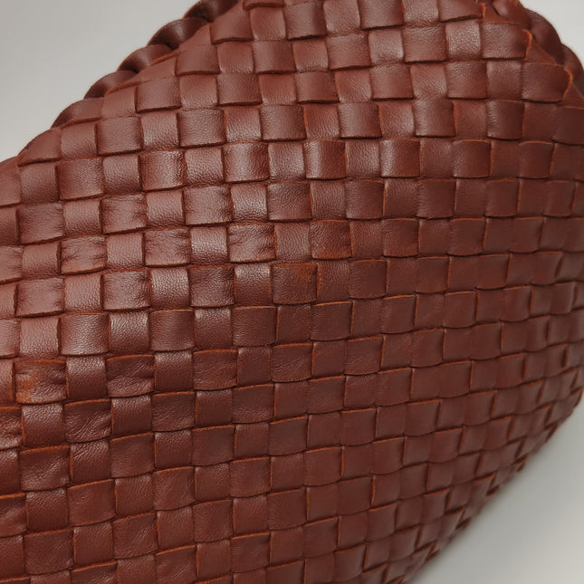 Bottega Veneta Hobo Bag Lambskin leather Brick Red 47cm