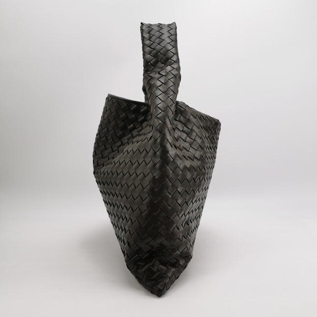 Bottega Veneta Hop Large Leather Fondant Chocolate Brown Hobo Bag