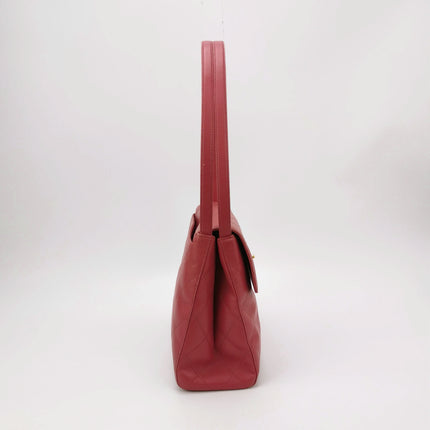 Chanel Kelly Vintage Top Handle Bag Lambskin Leather 24k Gold Hardware