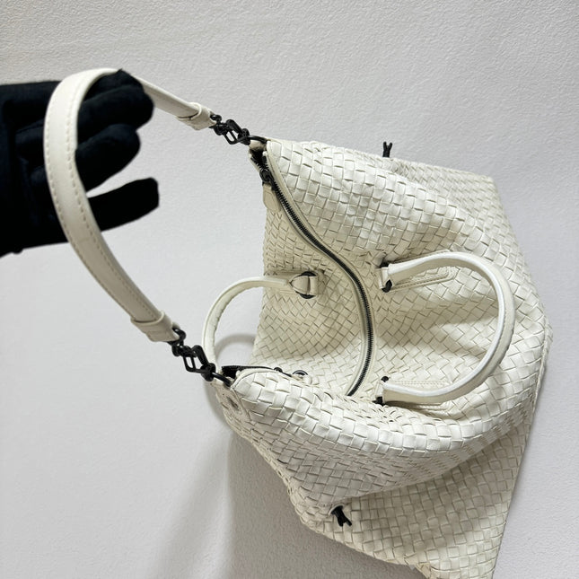 Bottega Veneta Maxi Convertible Tote Bag White Leather Two-way Carry 50cm