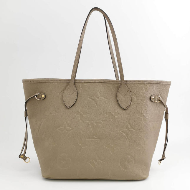 Sold Louis Vuitton Leather Neverfull MM Tote Medium Grey