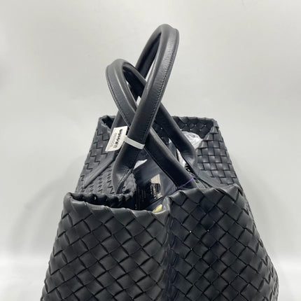 Bottega Veneta Cabat Large Intreccio Leather Tote Bag Black 40cm