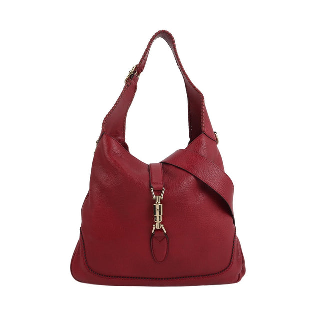 Gucci Jackie Medium Red Calfskin Leather Crossbody Bag