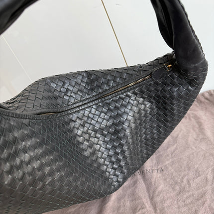 Bottega Veneta Veneta Hobo Maxi Black Leather 52cm