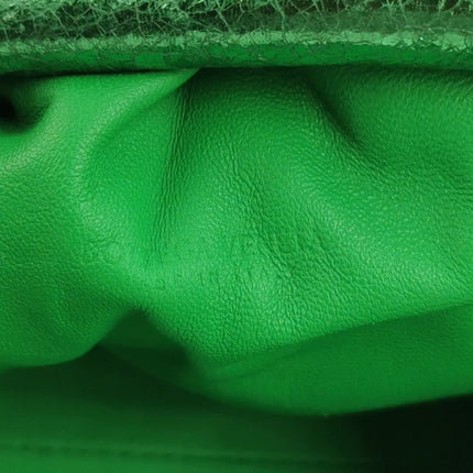 Bottega Veneta Pouch Mini Metallic Green Intrecciato Leather