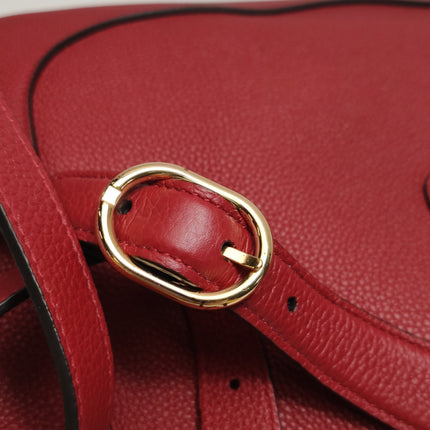 Gucci Jackie 1961 Medium Red Graind Leather Gold Hardware