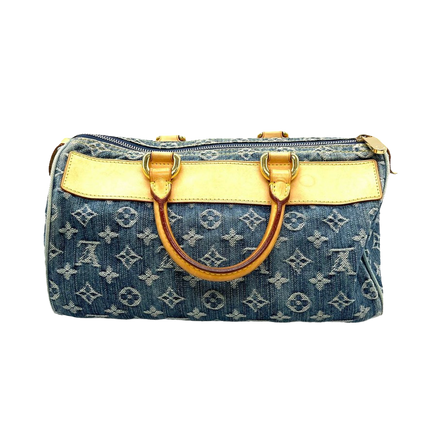 Sold LV Louis Vuitton Denim Neo Speedy Boston Bag