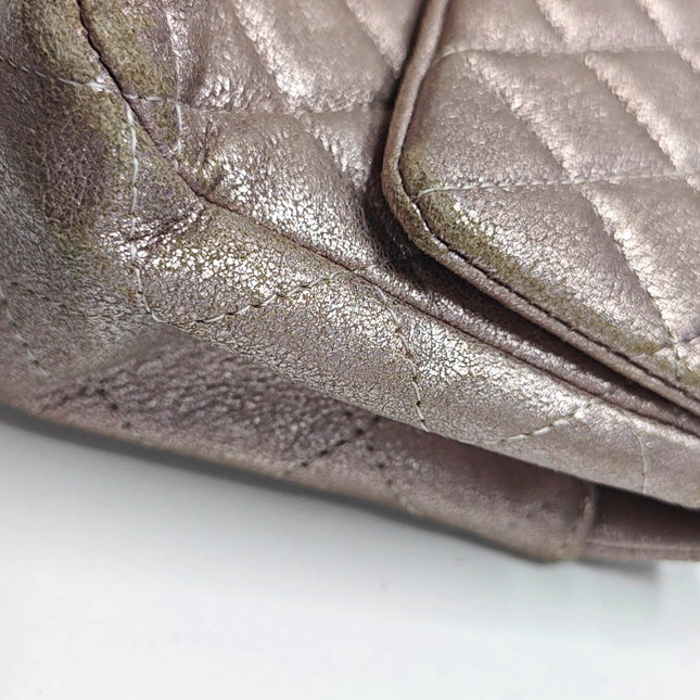 Chanel Classic Flap Mini Metallic Pink Lambskin Leather Gold Hardware