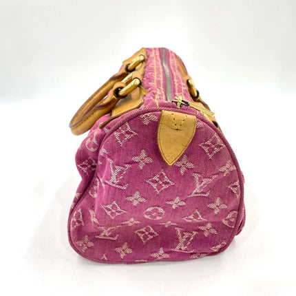 Louis Vuitton Denim Neo Speedy Boston Bag Pink