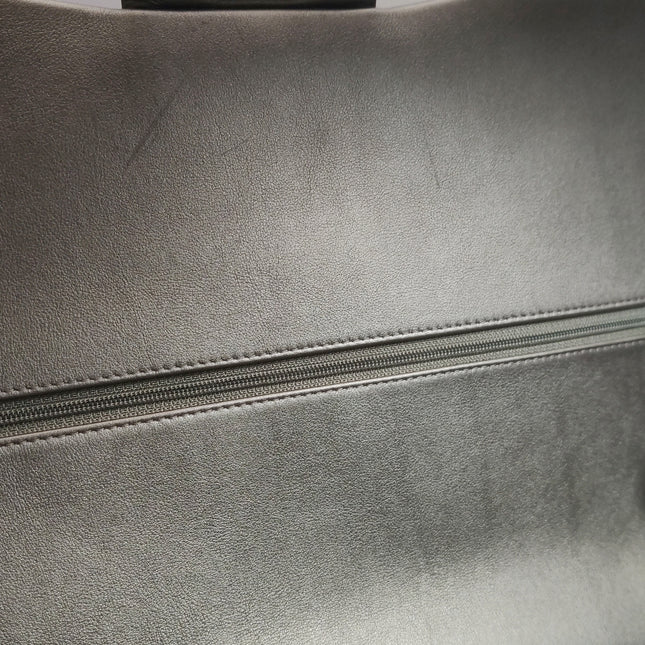 Chanel Classic Flap Maxi Metallic Lambskin Leather Double Flap Sliver Hardware 2013-14