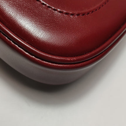 Gucci Jackie 1961 Mini Red Burgundy Leather Bag