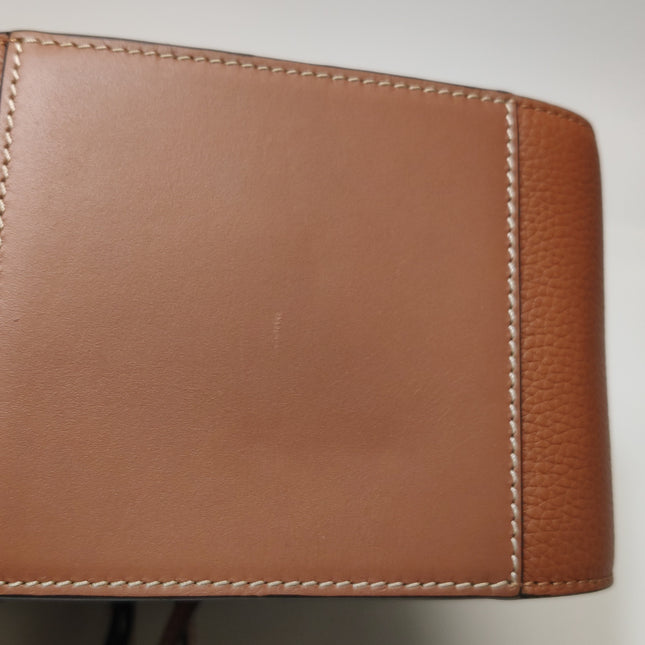 Loewe x William de Morgan Hammock Mini Tan Brown Leather Yellow Flower Embroidery Top Handle Crossbody Bag