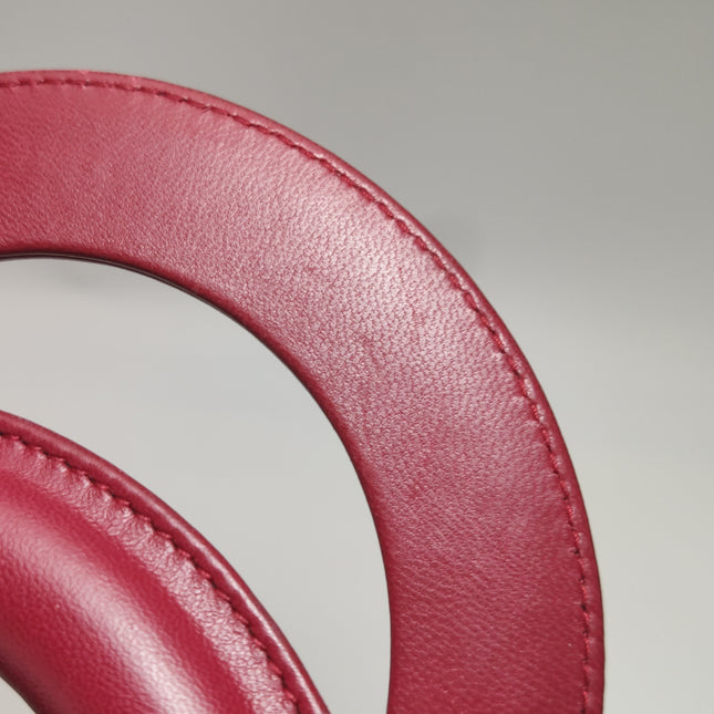 Lady Dior Small My Abcdior Burgundy Lambskin Cannage Leather Gold Hardware 2017