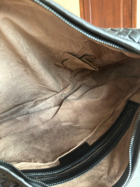 Bottega Veneta Intrecciato Hobo Bag Medium Black Lambskin leather 45cm