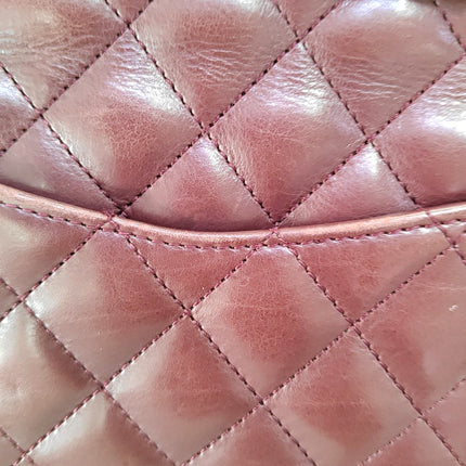 Chanel Rock The Corner Mini Flap Bag Burgundy Calfskin Leather Gold Hardware Corners 2017-18
