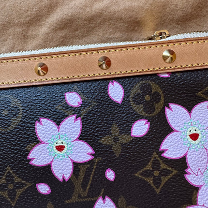 Louis Vuitton x Takashi Murakami Cherry Blossom on Brown Monogram Pochette Accessoire
