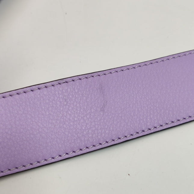 Fendi Baguette Medium Beige Lavender Raffia Leather Crossbody Bag