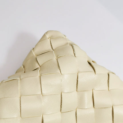 Bottega Veneta Hop Large Leather Pale Cream Yellow Hobo Bag
