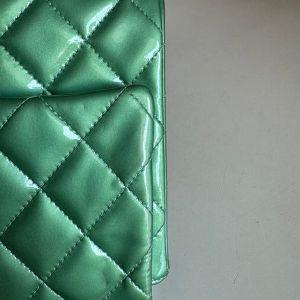Sold Chanel Envelope Clutch with Chains 2013 Shoulder Bag Apple Green Patent Leather
