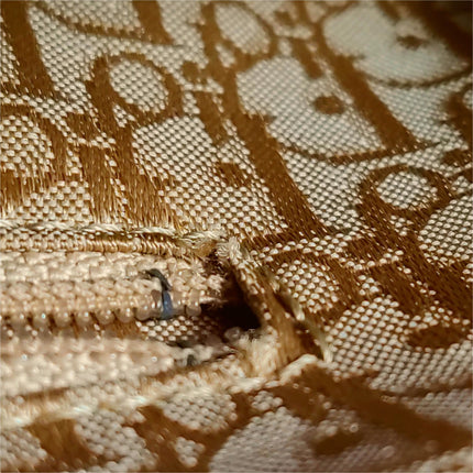 Dior Wicker Boston Bag Floral Embroidery Pink Leather