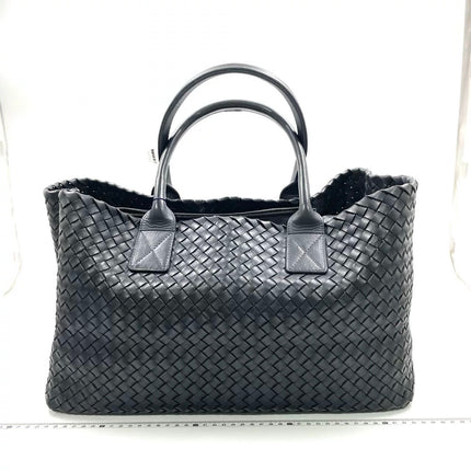Bottega Veneta Cabat Large Intreccio Leather Tote Bag Black 40cm