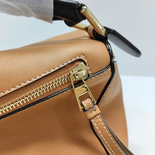 Loewe Puzzle Small Tricolor Caramel Sand Black Crossbody Bag