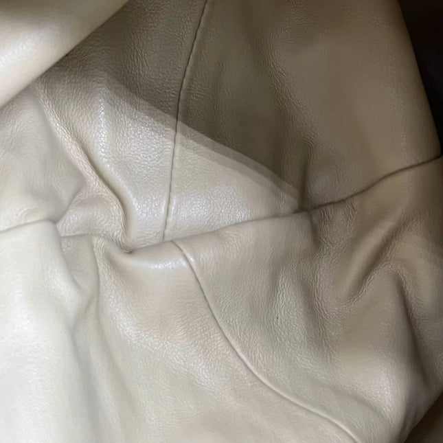 Bottega Veneta Jodie Maxi Lambskin Leather Beige Oats 70cm